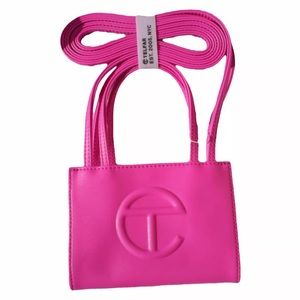 Telfar mini bright pink purse